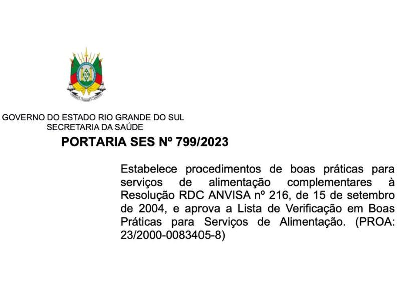 Portaria SES Nº 799/2023 do Rio Grande do Sul: o que saber sobre a análise da água